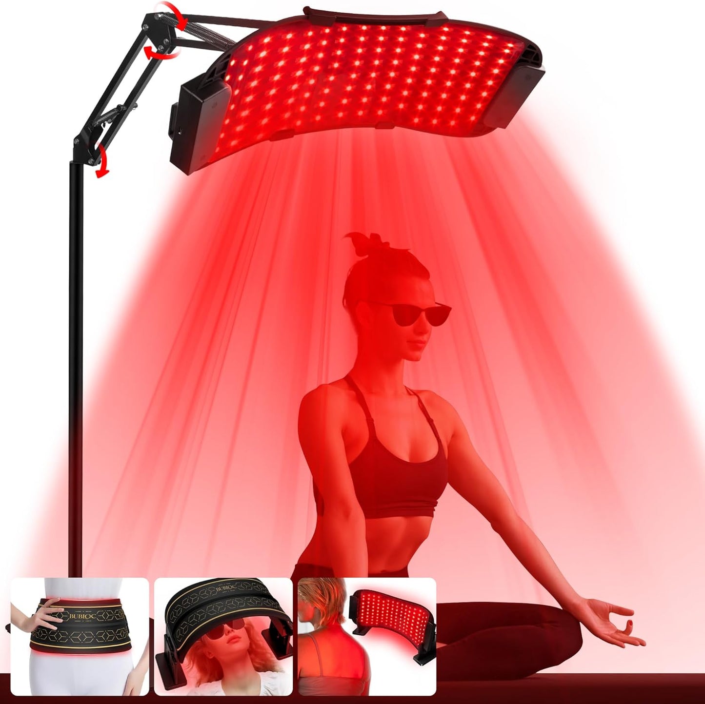 Multifunction Infrared Red Light Therapy for Body and Face, Near-Infrared 850 Red Light Therapy, Cordless, Waist, Legs and Other Parts, Adjustable in Three Levels from 10-30Min