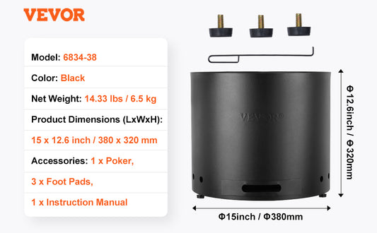 Portable Smokeless Wood-Burning Fire Pit